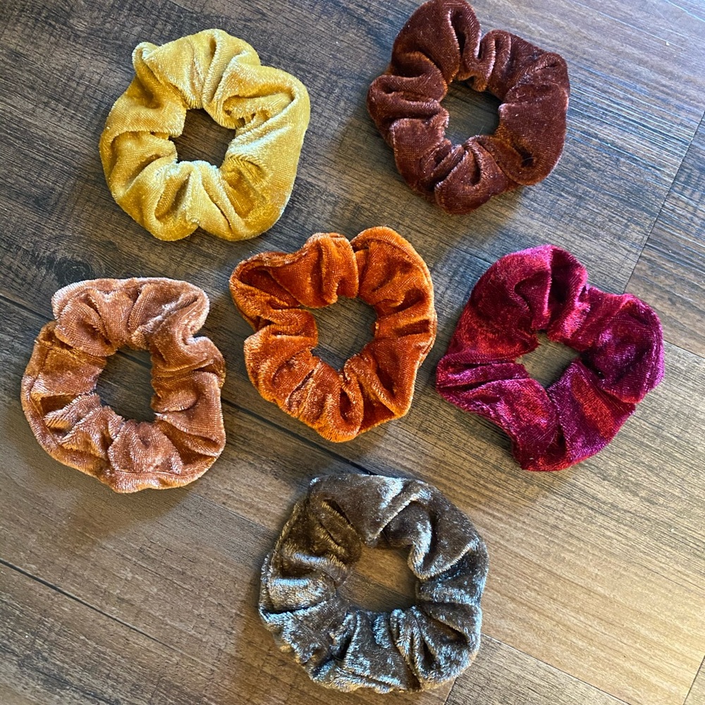 Velvet scrunchies set of 6 FALL PACK